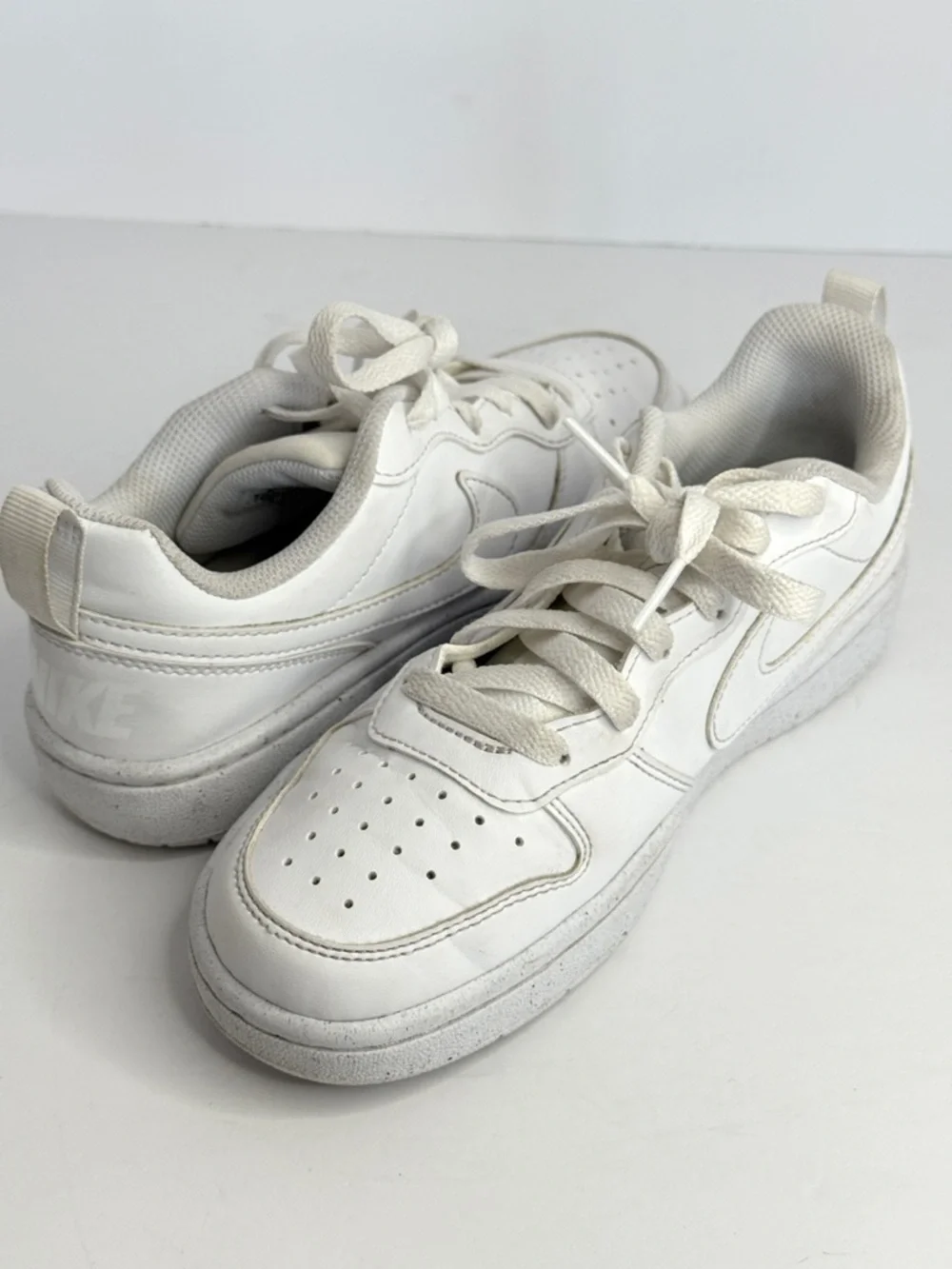 Nike Court Borough Low Recraft GS White Sneakers Youth 4Y Casual Shoes